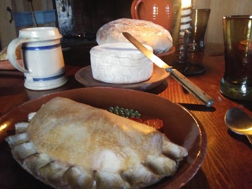 A Meat Pasty, Cheese and Bread - Faux Food