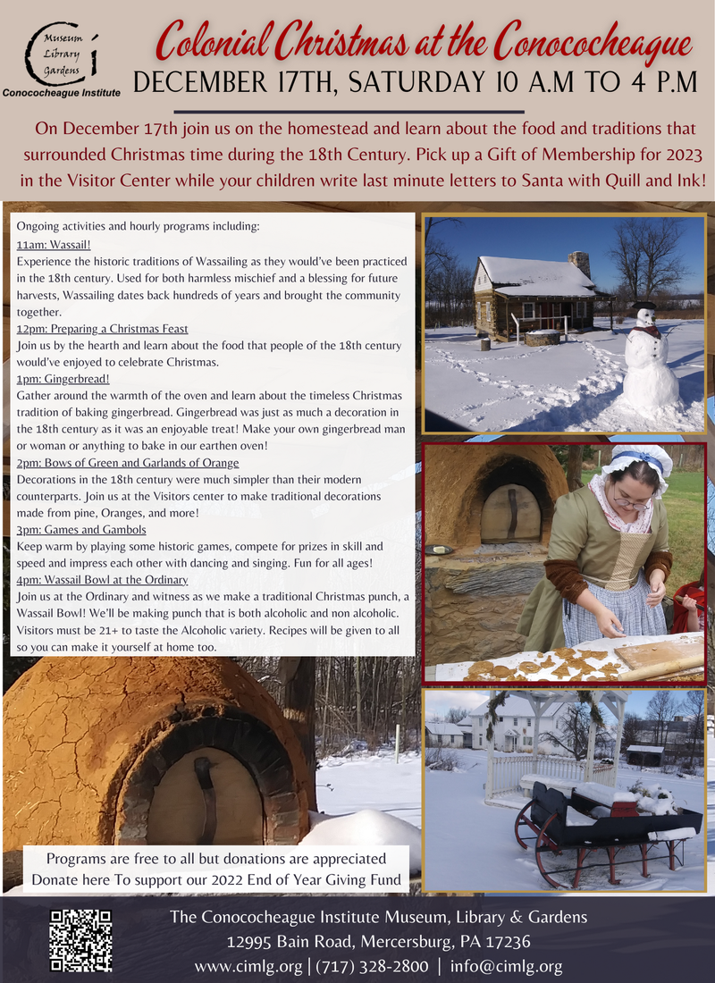 Colonial Christmas at the Conococheague Institute 2022