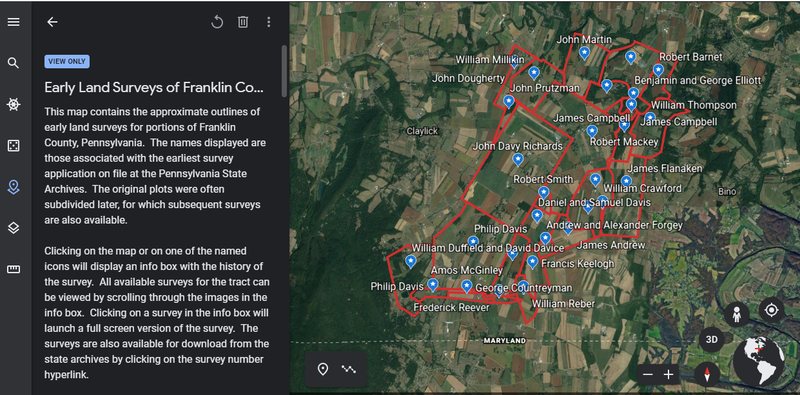 Early Franklin County Land Survey Project